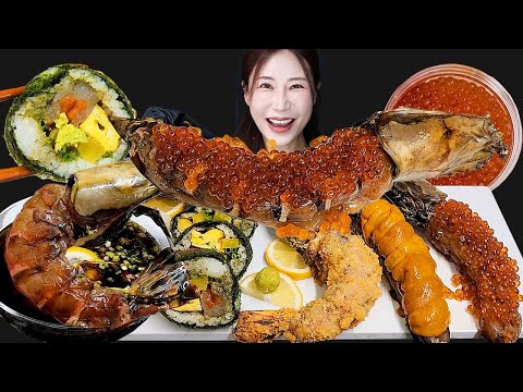 Видео: Маринированный соусом гигантский тигр Шримп🦐 MUKBANG