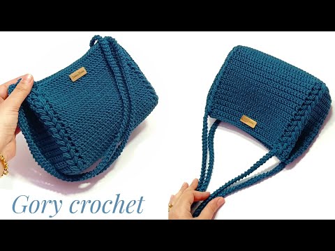 Видео: كروشيه شنطه سهله وبسيطه للمبتدئين Crochet bag/tas rajutan/Bolsa de ganchillo/Сумка крючком