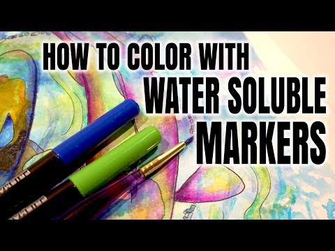 Видео: Как раскрашивать водорастворимыми маркерами