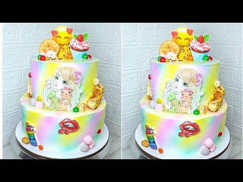 Видео: Двухъярусный торт Выравнивание белковым заварным кремом