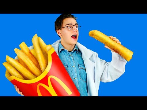 Видео: Огромная и миниатюрная еда – 7 идей