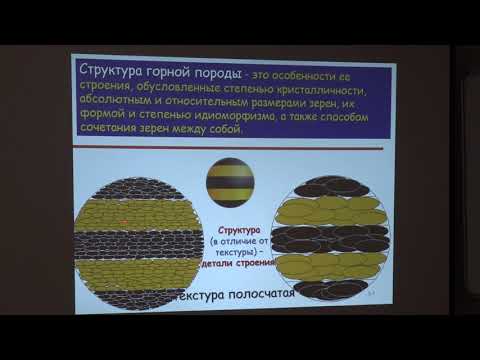 Видео: Перчук А. Л. - Петрология - 7. Структуры и текстуры магматических пород