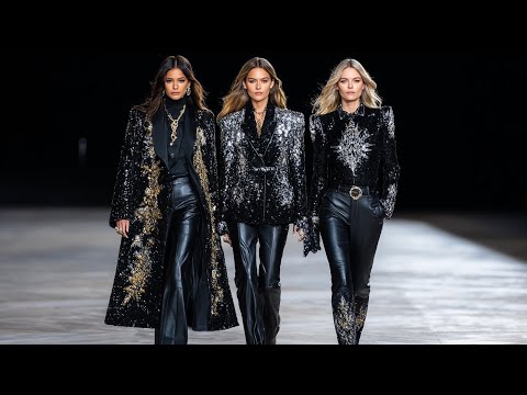Видео: Dark Allure | Saint Laurent осень/зима 2025–2026: вдохновение в стиле глэм-рок