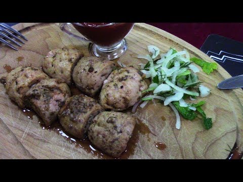 Видео: Необычный шашлык из бычьйх яиц. Деликатес. На любителя. Лампочки.