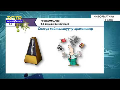 Видео: 8-класс  | Информатика  |   Циклдик алгоритмдер