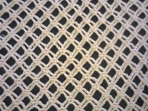 Видео: Узор сеточка (вязание крючком). Mesh pattern (Crochet).