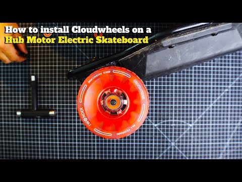 Видео: Как установить Cloudwheels на электроскейтборд с мотор-колесом | ЛЕГКО