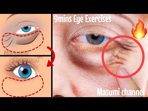 Видео: 9-минутный массаж больших глаз! (Быстрые результаты) Поднимите мешки под глазами, опущенные веки