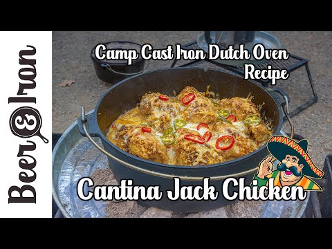 Видео: Рецепт курицы Джек Кантина в чугунной печи Camp Dutch Oven