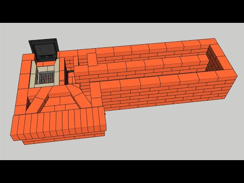 Видео: Классная печь с камином и лежанкой. Подробная порядовка.