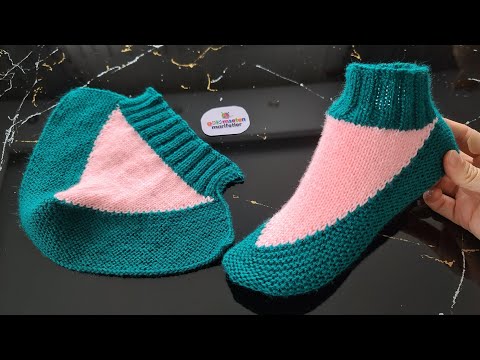 Видео: Я очень рекомендую делать это двумя иглами (вязание женских носков).