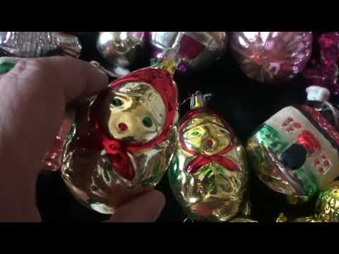 Видео: Коллекция елочных игрушек 1950-80х годов часть 1.