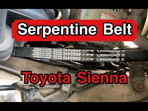 Видео: Как заменить поликлиновой ремень: Toyota Sienna 2000