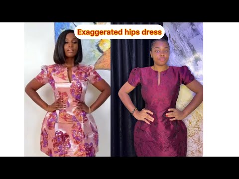 Видео: Как сшить стильное короткое платье с преувеличенными бедрами и рукавами-буфами