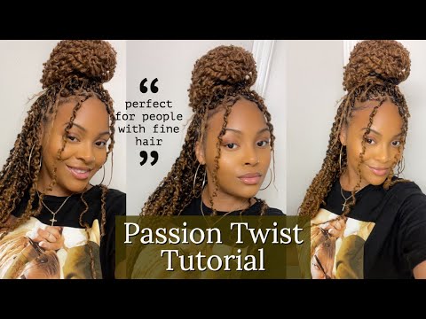 Видео: Урок по созданию прически Mini Passion Twist | Лучший пробор для тонких волос | Стратегии и совет...