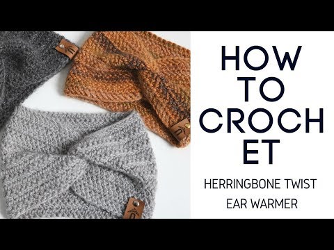 Видео: Как связать крючком грелку для ушей в виде ёлочки