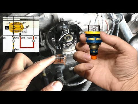 Видео: Схема работы форсунки и бензонасоса топливного насоса моновпрыск Фольксваген Б3  Ауди 80  Гольф 3