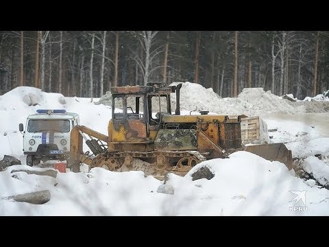 Видео: Сгоревший бульдозер - "ответка" мусорного криминала?