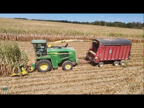 Видео: Измельчение кукурузного силоса недалеко от Хановертона, штат Огайо