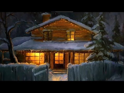 Видео: Зимний вечер. Как нарисовать зимний пейзаж маслом