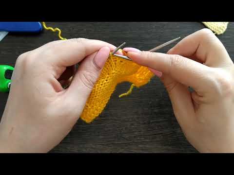 Видео: Узор спицами Сова из 16 петель.