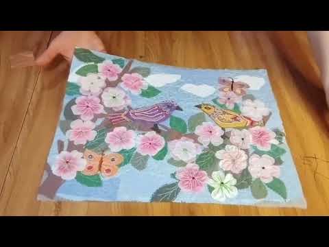 Видео: Текстильная пицца. Картина из лоскутов