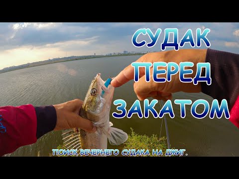 Видео: Поиск судака на джиг перед закатом солнца. Первый удачный опыт!