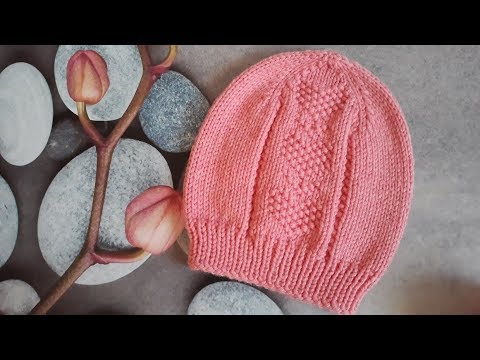 Видео: Комплект "Нежность". Шапка, шарф, варежки спицами. Часть 2. Макушка.