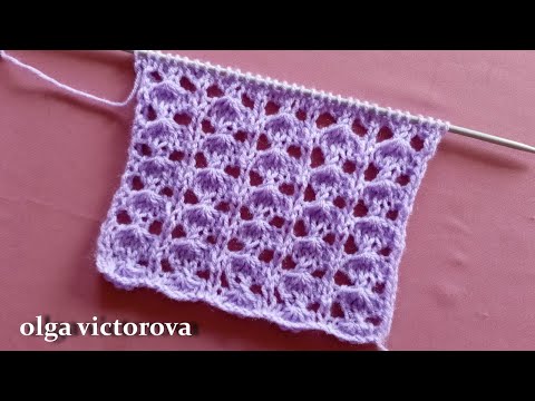 Видео: Ажурный узор 606 Узоры спицами