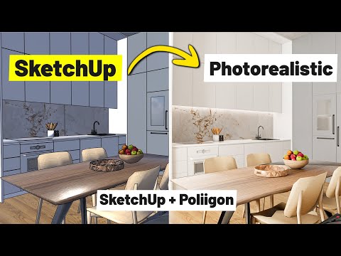 Видео: Как создавать реалистичные интерьеры в SketchUp с помощью Poliigon — полное руководство
