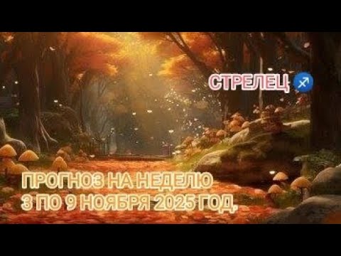 Видео: СТРЕЛЕЦ ♐ ПРОГНОЗ НА НЕДЕЛЮ С 3 ПО 9 НОЯБРЯ 2025 ГОД.