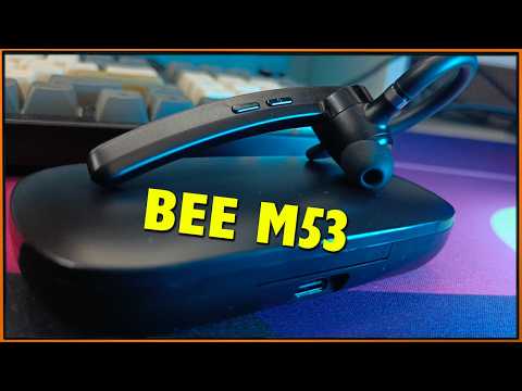Видео: Лучший микрофон в беспроводной блютус-гарнитуре Bee M53
