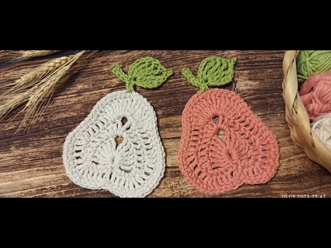 Видео: ПОДСТАВКА ПОД ЧАШКУ крючком, "ГРУША". ПРОСТО И КРАСИВО!