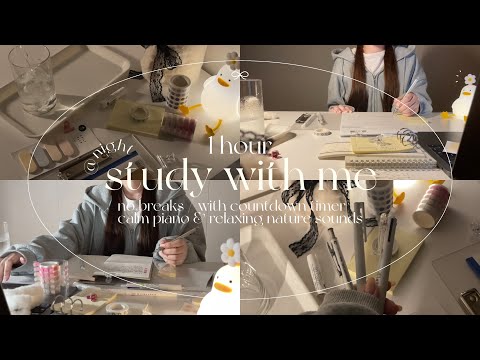 Видео: 【 study with me 】летние каникулы#2🍧˖ ໋/ with timer / calm piano & relaxing nature sounds