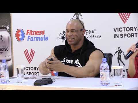 Видео: Kevin Levrone в Астане. Семинар. Fitness Formula. Victory in sport.