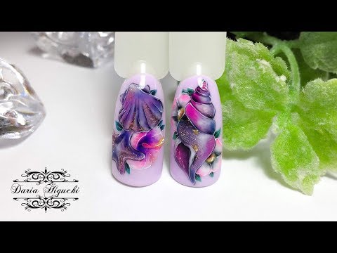 Видео: Очень Красивые Живописные Ракушки! Морской Дизайн Ногтей!