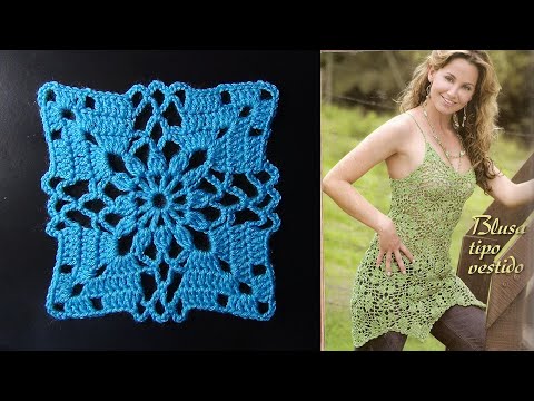 Видео: Как связать топ из квадратных мотивов. МК.