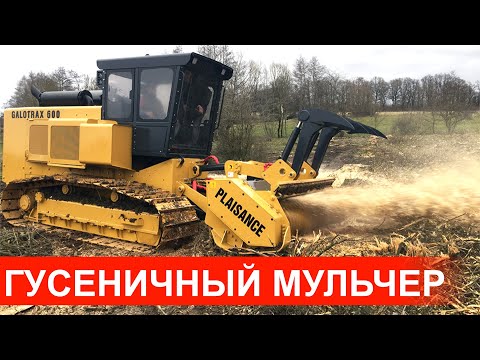 Видео: Самоходный гусеничный мульчер GALOTRAX GX300 Расчистка ДКР, удаление пней, расширение ЛЭП