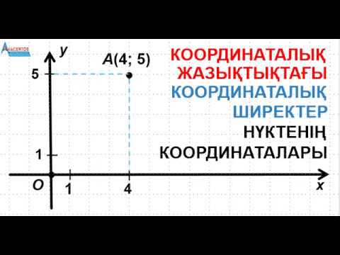Видео: Координаталық жазықтықтағы координаталық ширектер, нүктенің координаталары / Альсейтов ББО