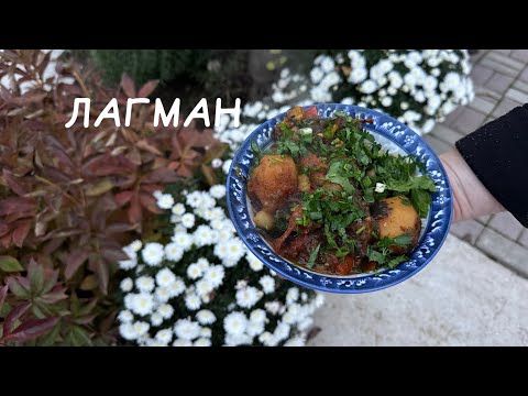 Видео: Как приготовить лагман: Пошаговый рецепт! 🍜🌶️ Сочный и вкусный лагман дома! 