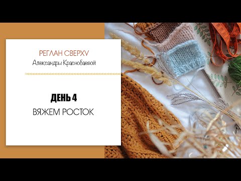 Видео: Реглан сверху #4. Вяжем росток. Прямой эфир 29.10.20