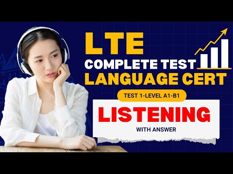 Видео: Практический тест по аудированию Languagecert для учащихся LTE | Уровень A1–B1 для аудирования LTE