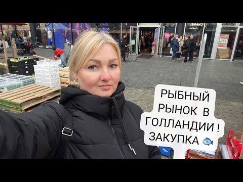 Видео: Рыбный рынок в Голландии • Что купили ?• Распаковка