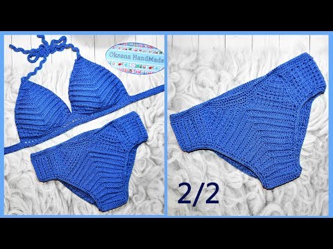 Видео: Купальник крючком. 2/2 мастер класс. Crochet swimsuit