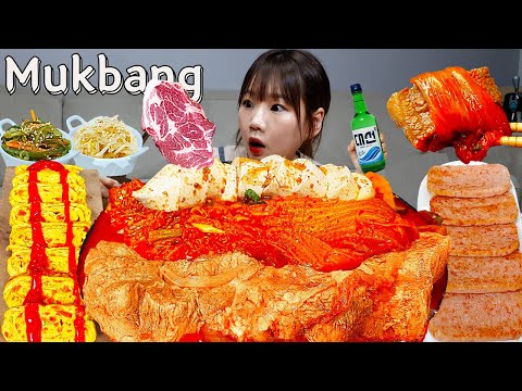 Видео: Sub)Real Mukbang- Острая тушеная свинина, кимчи 🔥 Рулет из омлета 🧈Колбаса 🥓 АСМР КОРЕЙСКАЯ ЕДА