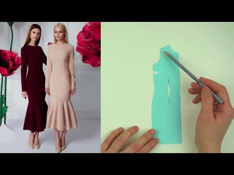 Видео: Моделирование платья с расклешенной от колена юбкой / Bespoked.ru