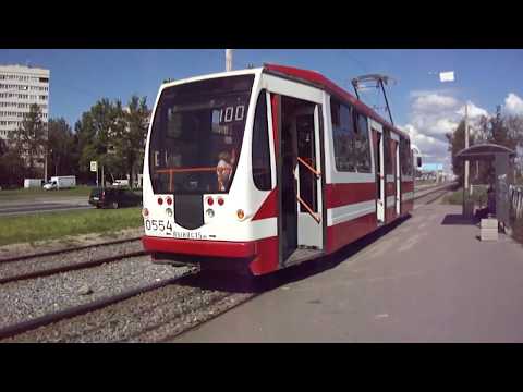 Видео: Трамвай Санкт-Петербурга 276: ЛМ-99АВН б.0554 по №100 (18.08.12)