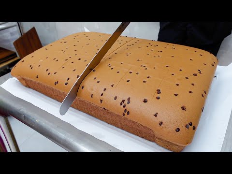 Видео: Изготовление гигантского торта из шоколадной лавы Castella - Тайваньская кухня