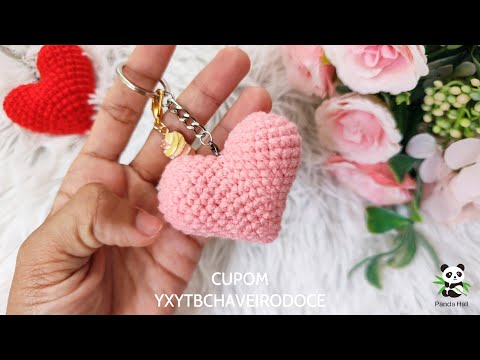 Видео: ВЯЗАННЫЙ КРЮЧКОМ БРЕЛОК СЕРДЦЕ С МАТЕРИАЛАМИ ПАНДА ХОЛЛ 💓😍 (с субтитрами)