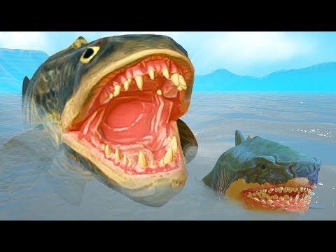 Видео: ЗМЕЕГОЛОВ ГИГАНТ АТАКУЕТ ОКЕАН! | Feed and Grow Fish